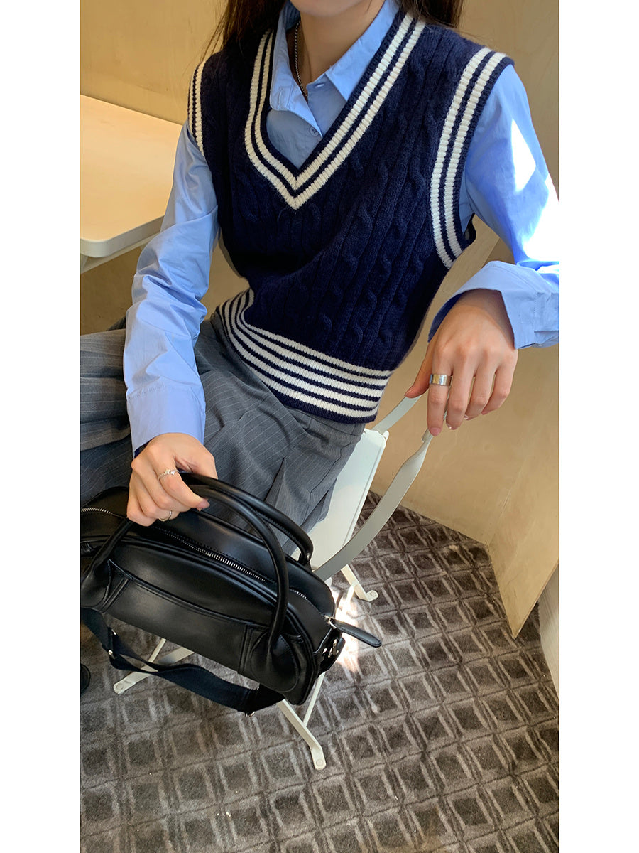 Striped Pullover Vest