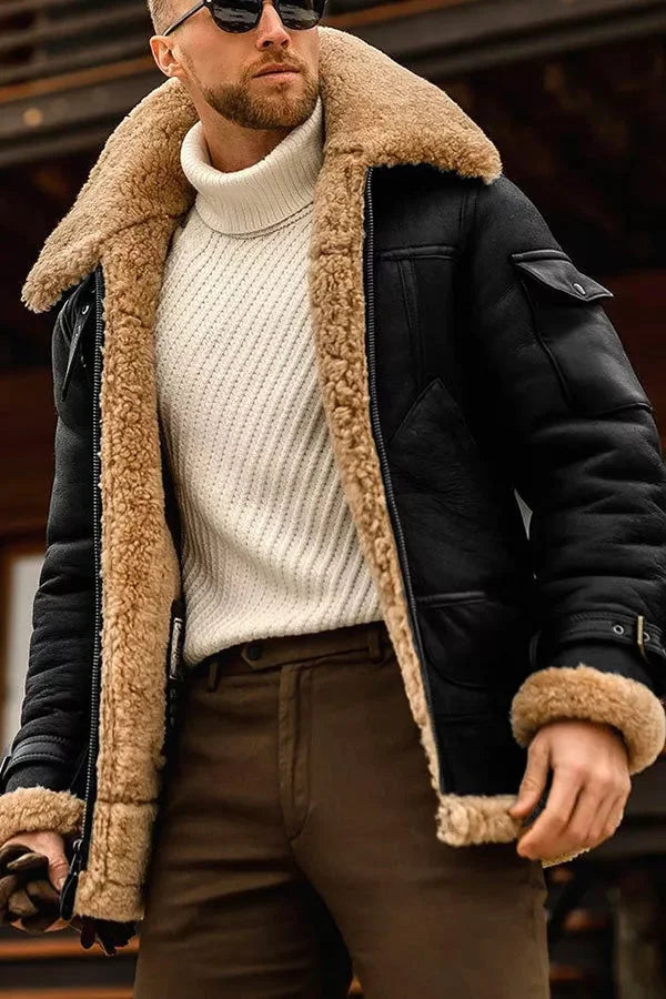 Stylish Men's Leather Jacket Available in Multiple Colors - Winter Exclusive