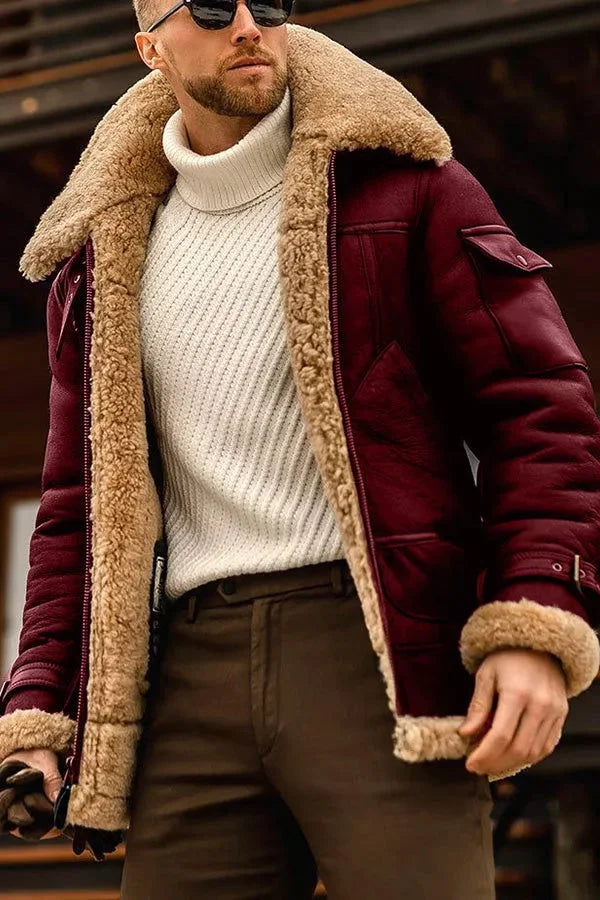 Stylish Men's Leather Jacket Available in Multiple Colors - Winter Exclusive