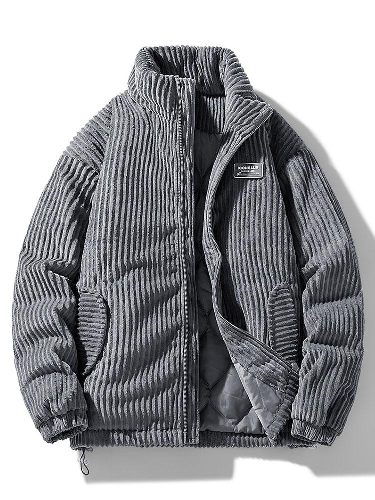 Men's Full Zip Corduroy Puffer Jacket