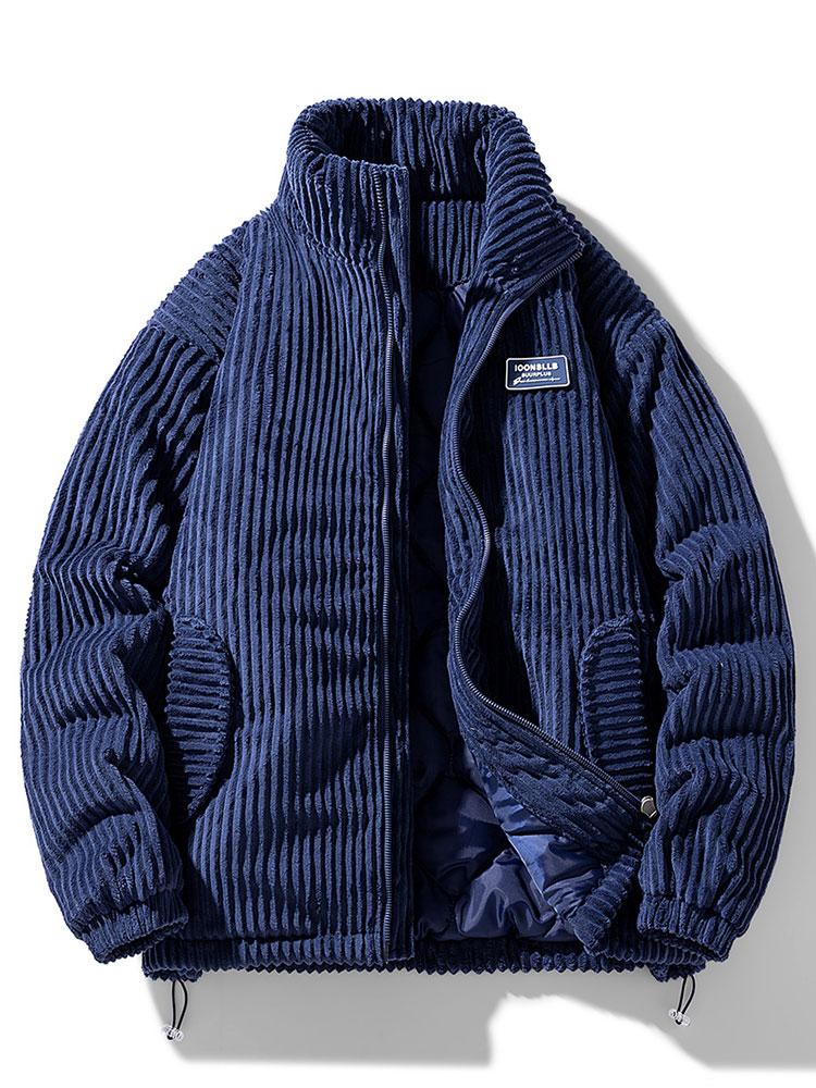 Men's Full Zip Corduroy Puffer Jacket