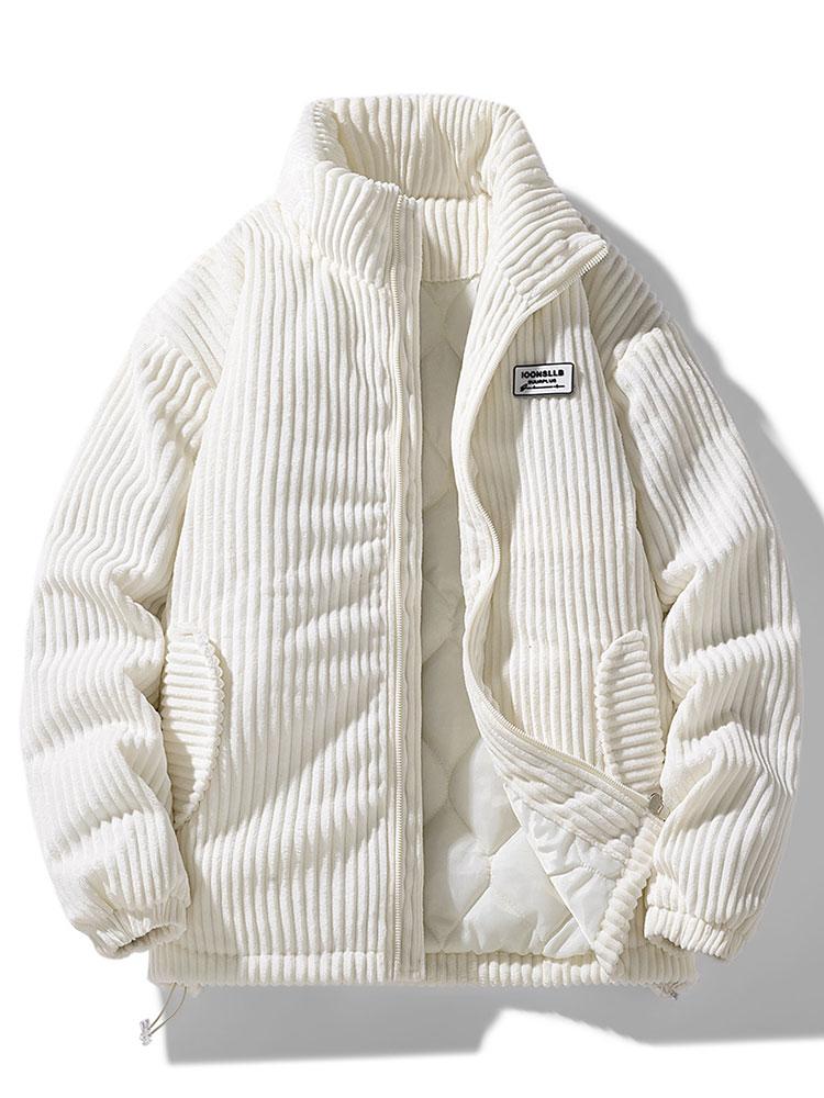 Men's Full Zip Corduroy Puffer Jacket