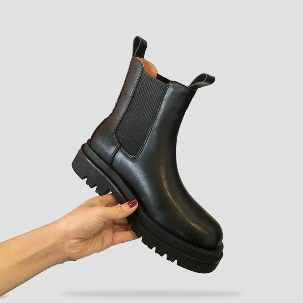 Chelsea Boots for Women with Elastic Insert and Non-Slip Soles