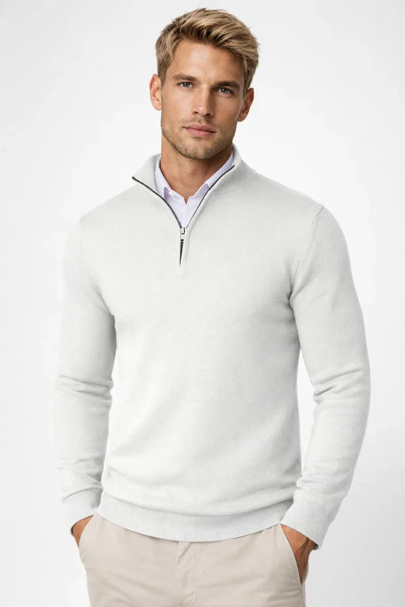 The Como Men's Quarter Zip Mock Neck Sweater