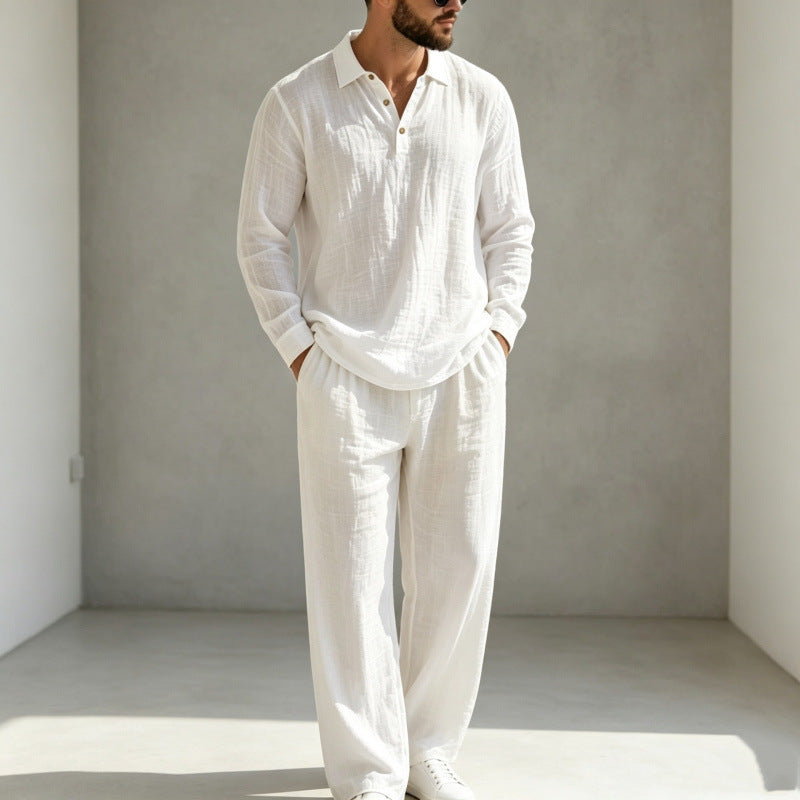 Men's Relaxed Linen Pajama Set