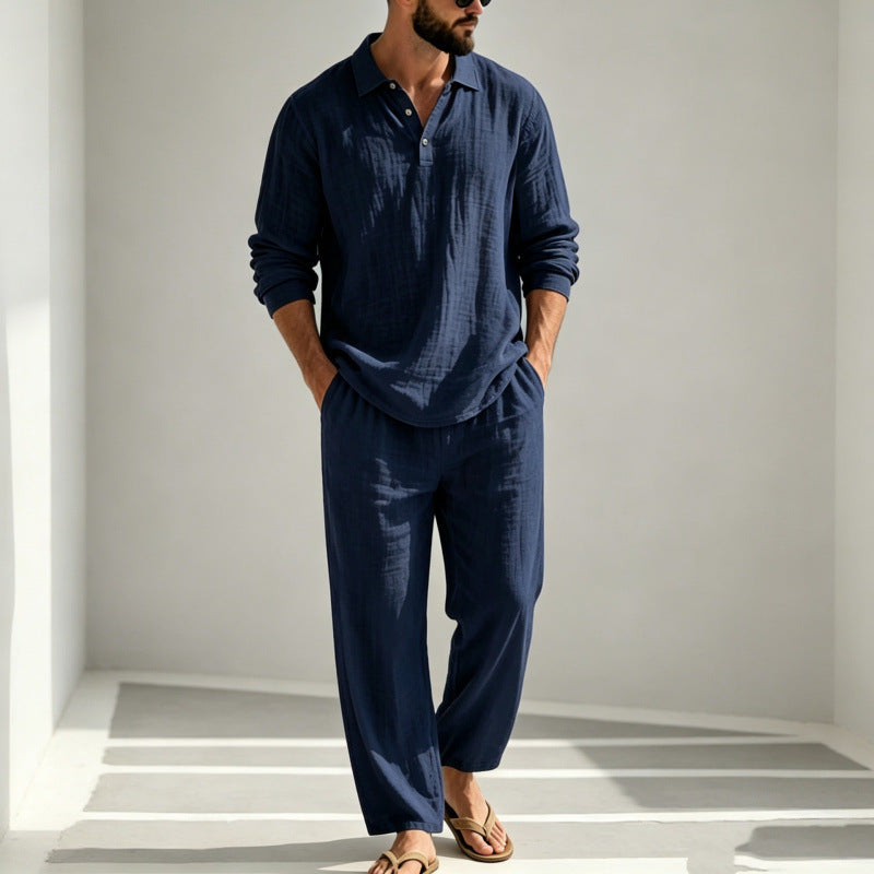 Men's Relaxed Linen Pajama Set