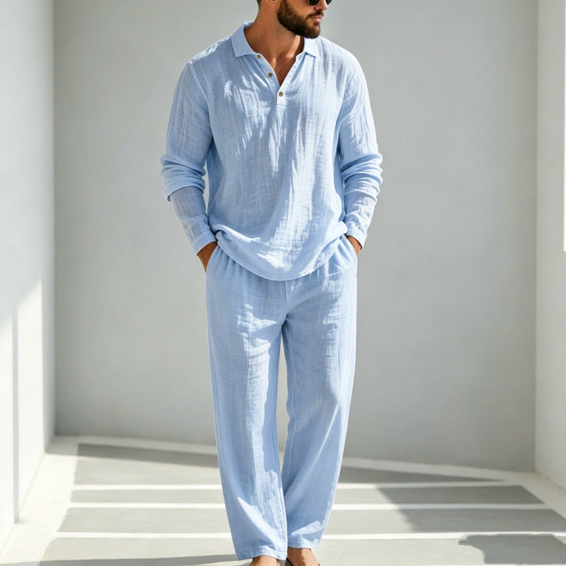 Men's Relaxed Linen Pajama Set