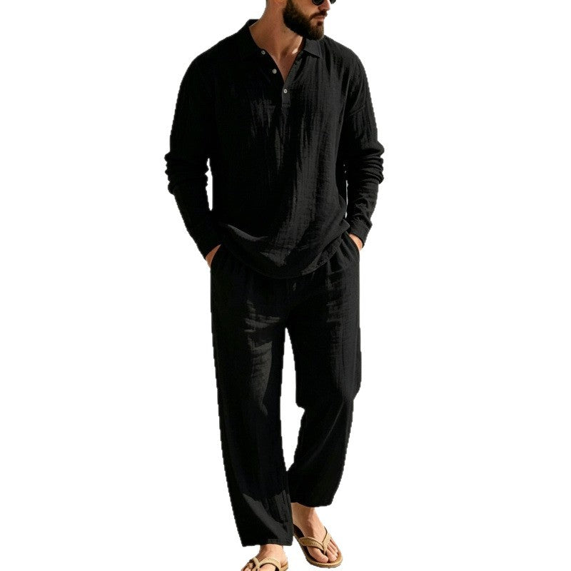 Men's Relaxed Linen Pajama Set