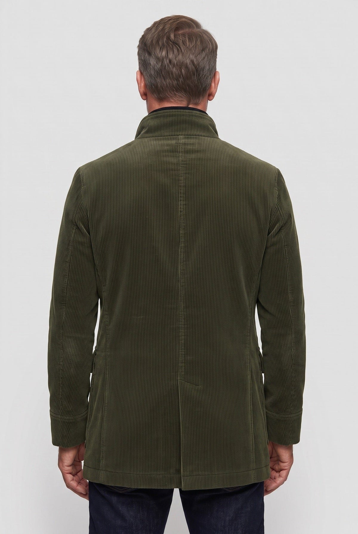 Men's Stand-Up Collar Corduroy Jacket