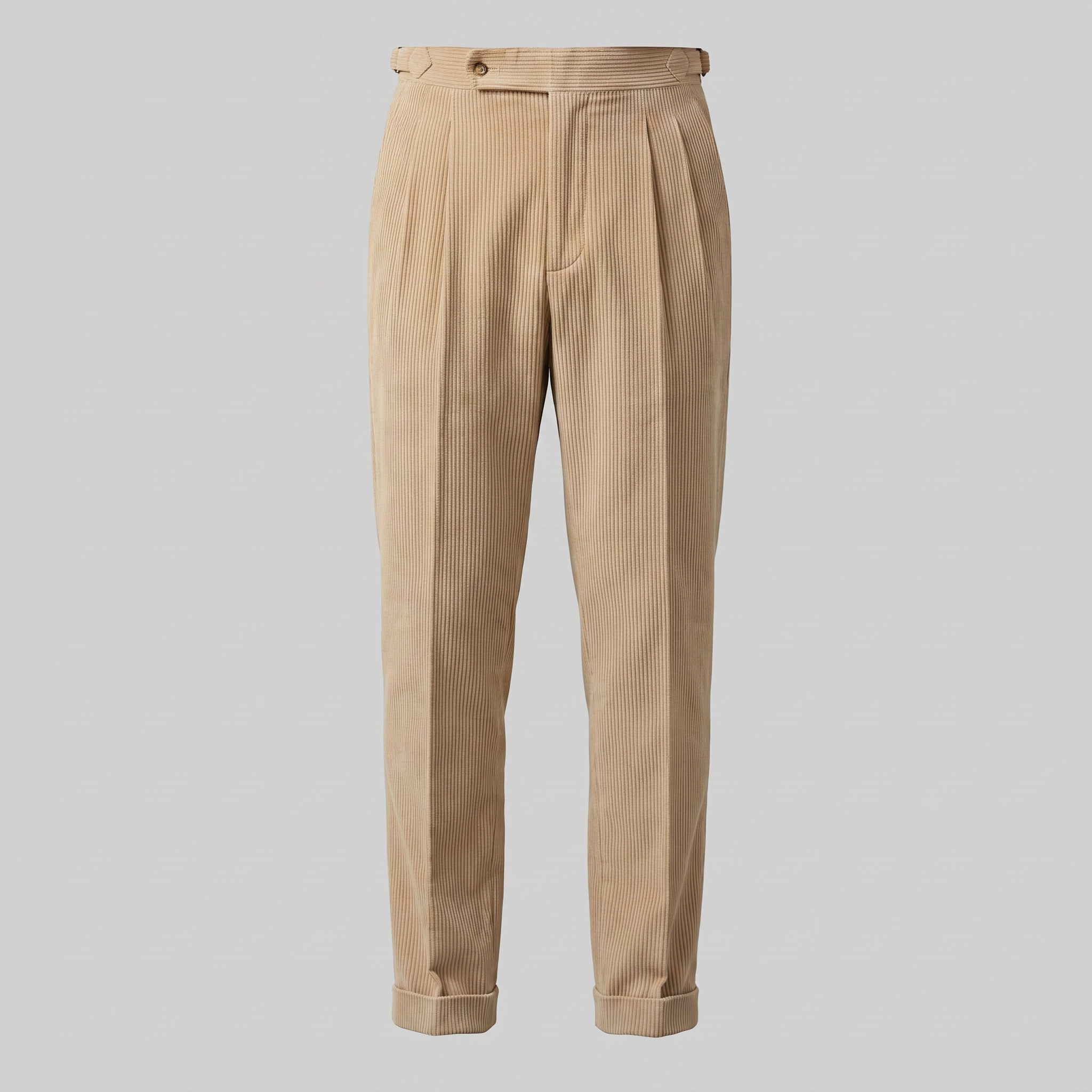 Corduroy Pleated Trousers Men's Tailored Classic Winter