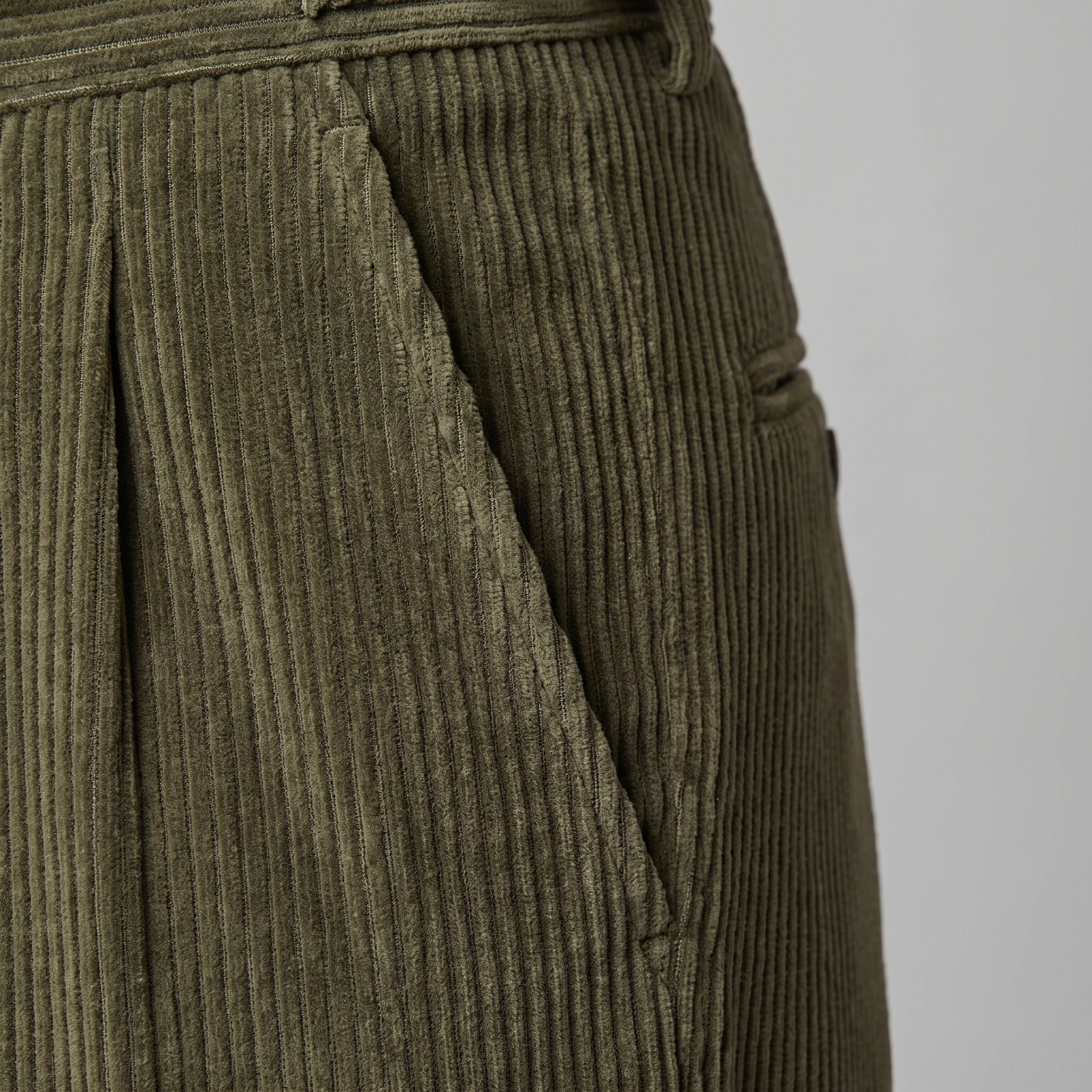 Corduroy Pleated Trousers Men's Tailored Classic Winter