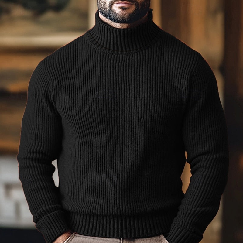 Dean | Textured Rib Turtleneck Sweater