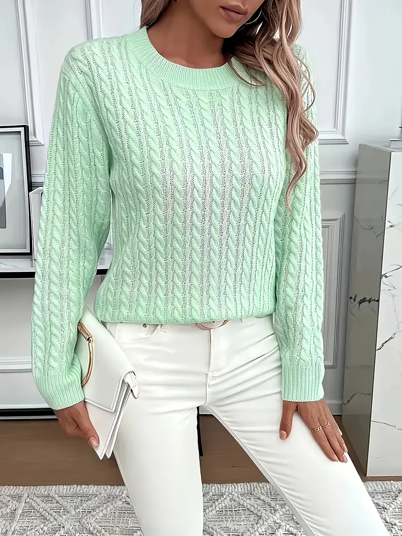 Women's Comfortable Round Neck Sweater