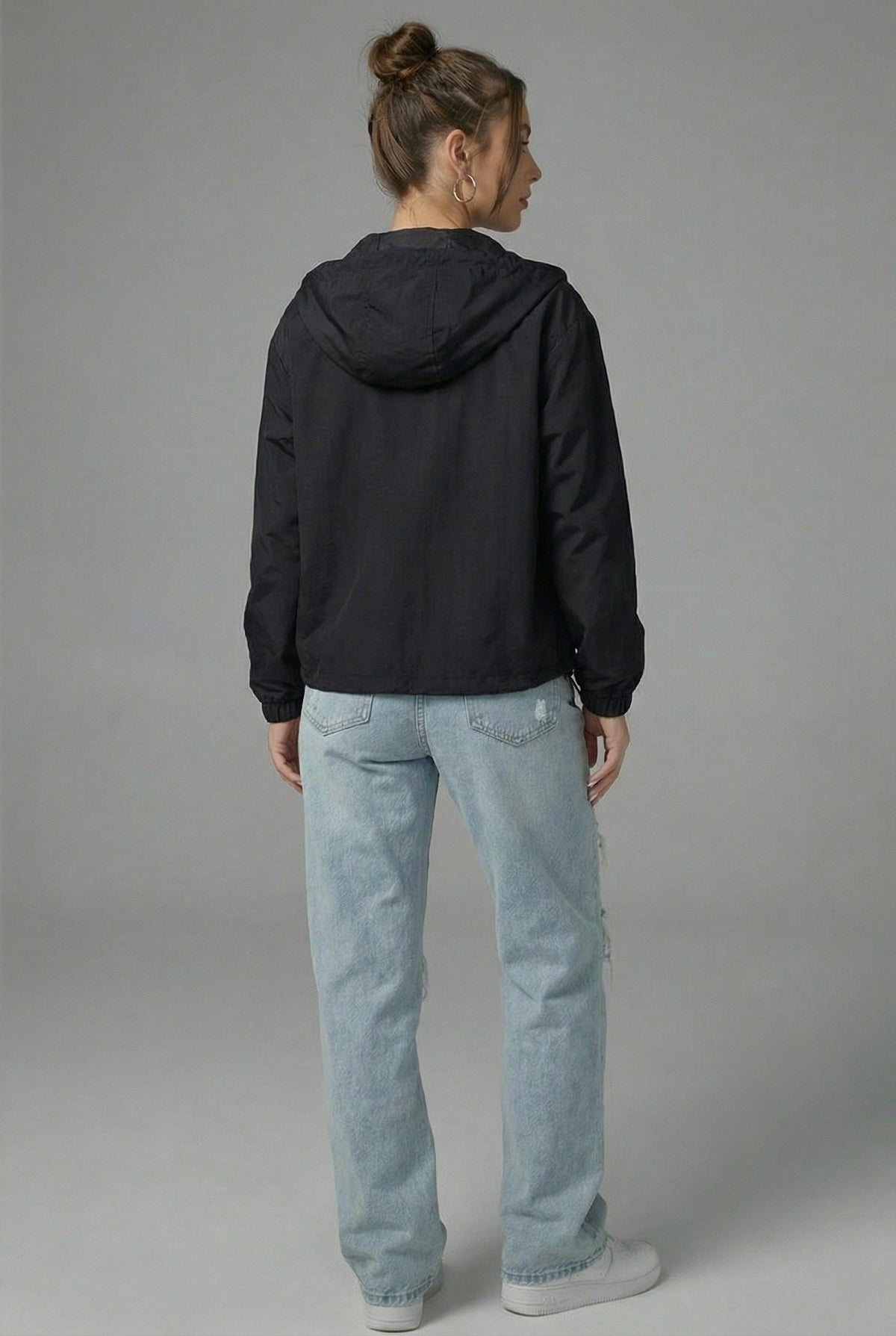 Ladies' Cropped Jacket with Hood