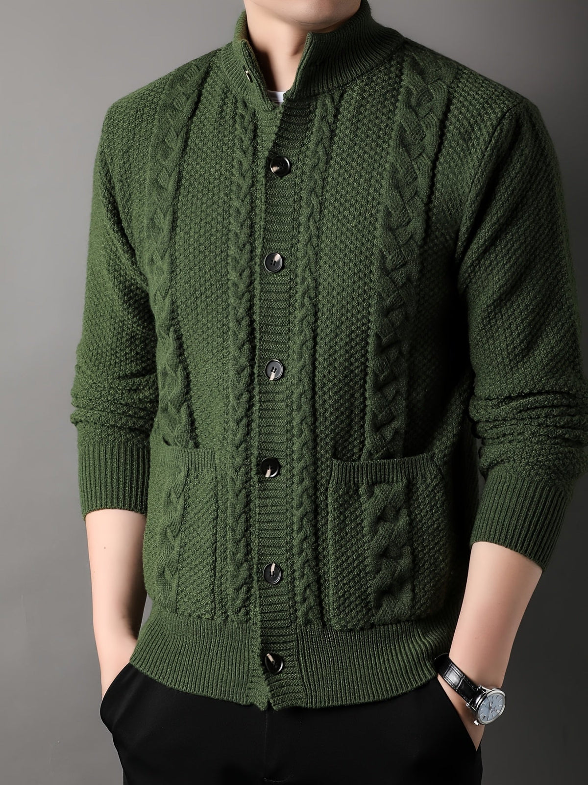 Percival | Textured Button-Up Cardigan