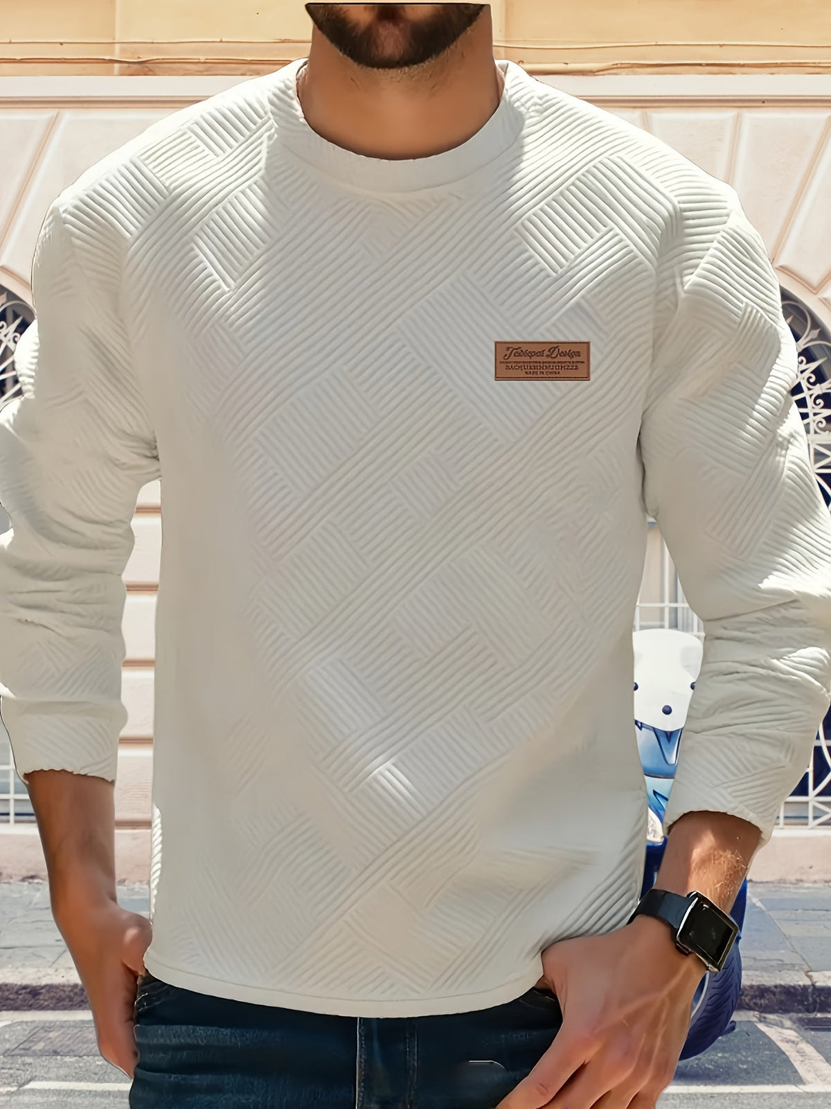 Camden | Textured Crew Neck Pullover