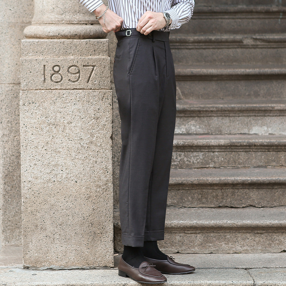 Retro Straight-Leg Trousers