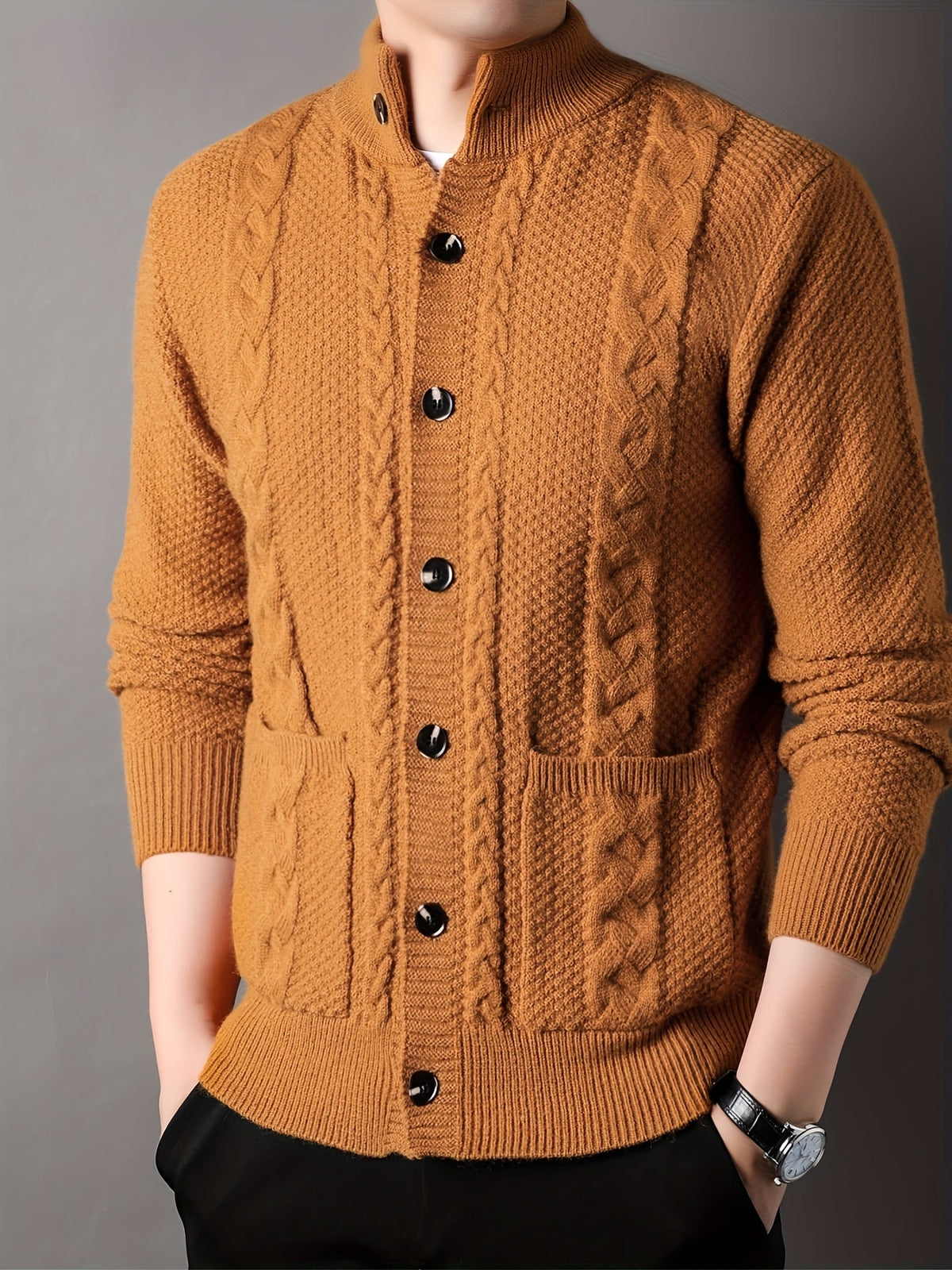 Percival | Textured Button-Up Cardigan