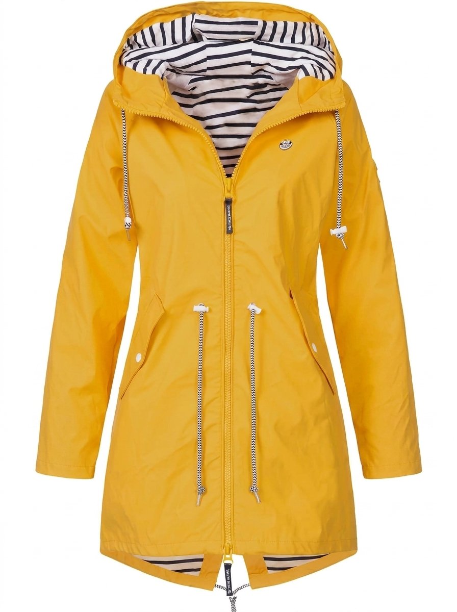 Annika | Women's Water-Repellent Hooded Raincoat with Adjustable Waist