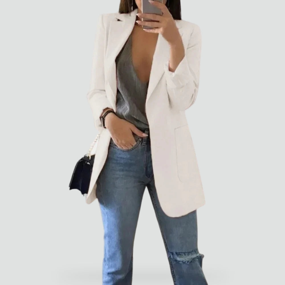 Long-Length Blazer for Women with Minimalist Design