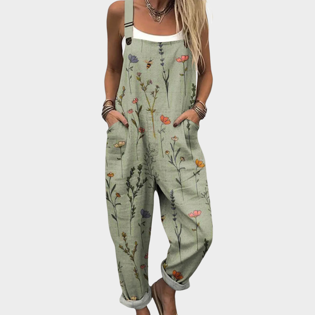 Ladies' Dungarees Floral Print
