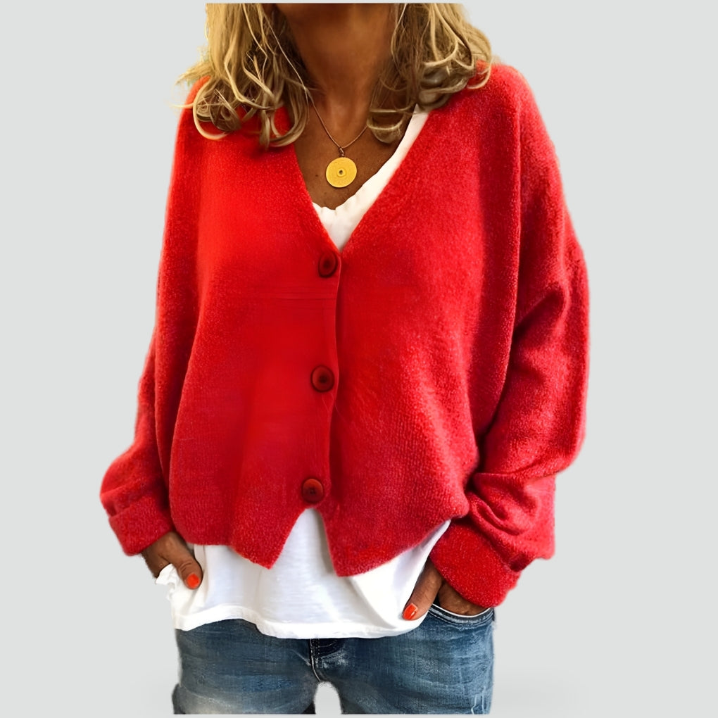 Ladies' Knitted Cardigan with Soft Fabric