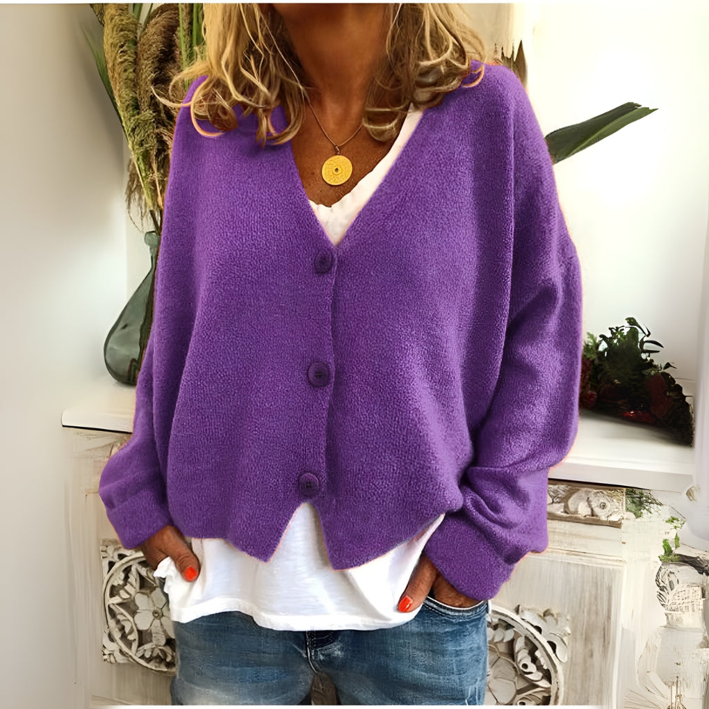 Ladies' Knitted Cardigan with Soft Fabric