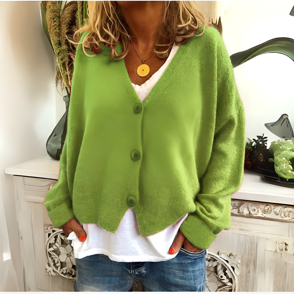 Ladies' Knitted Cardigan with Soft Fabric