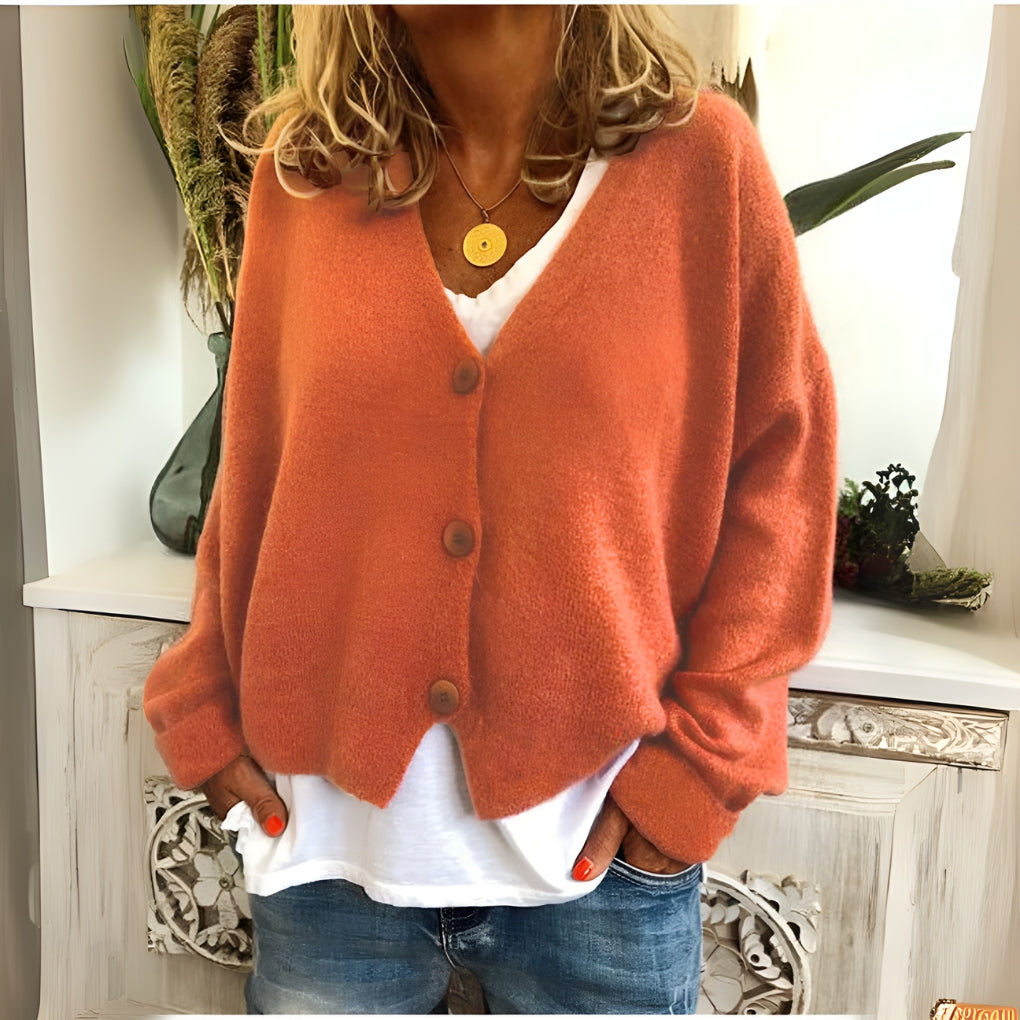 Ladies' Knitted Cardigan with Soft Fabric