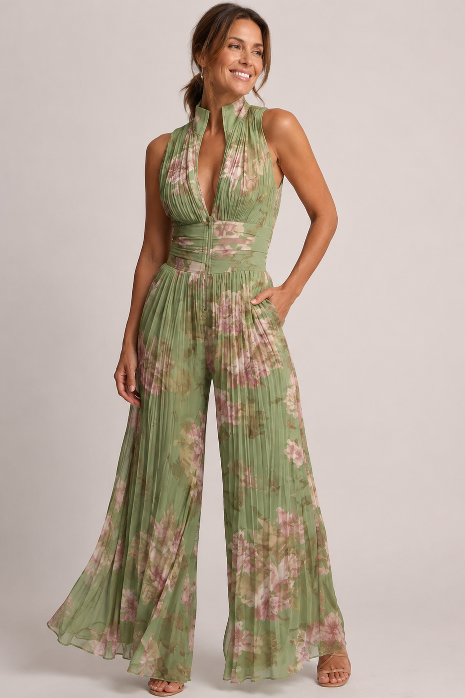 Dames Jumpsuit Mouwloos Halter