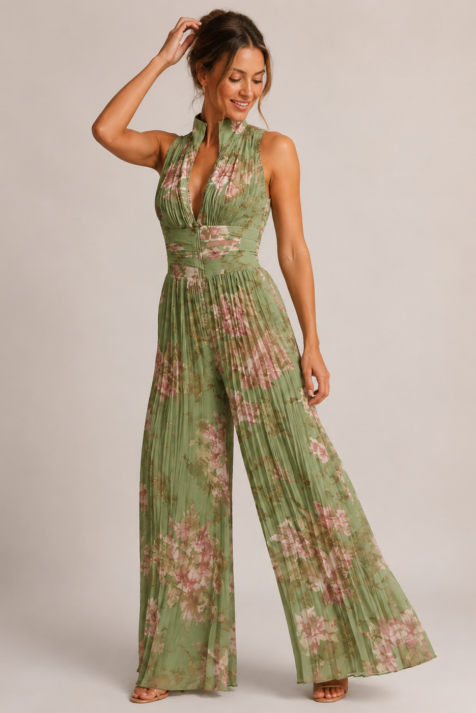 Dames Jumpsuit Mouwloos Halter