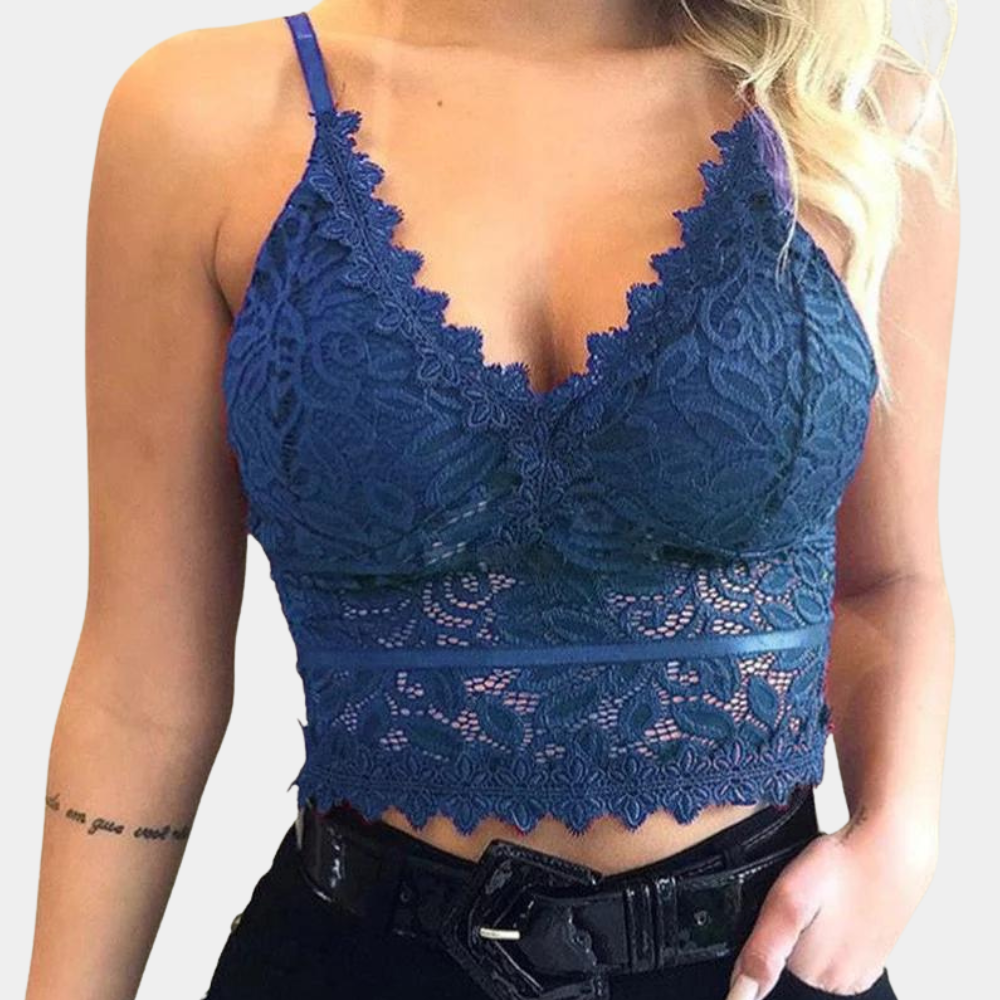 Ladies Lace Cropped Top