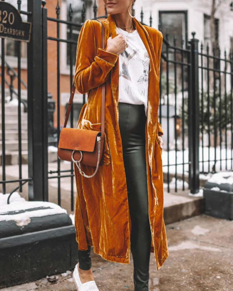 Women's Open Front Long Duster Cardigan