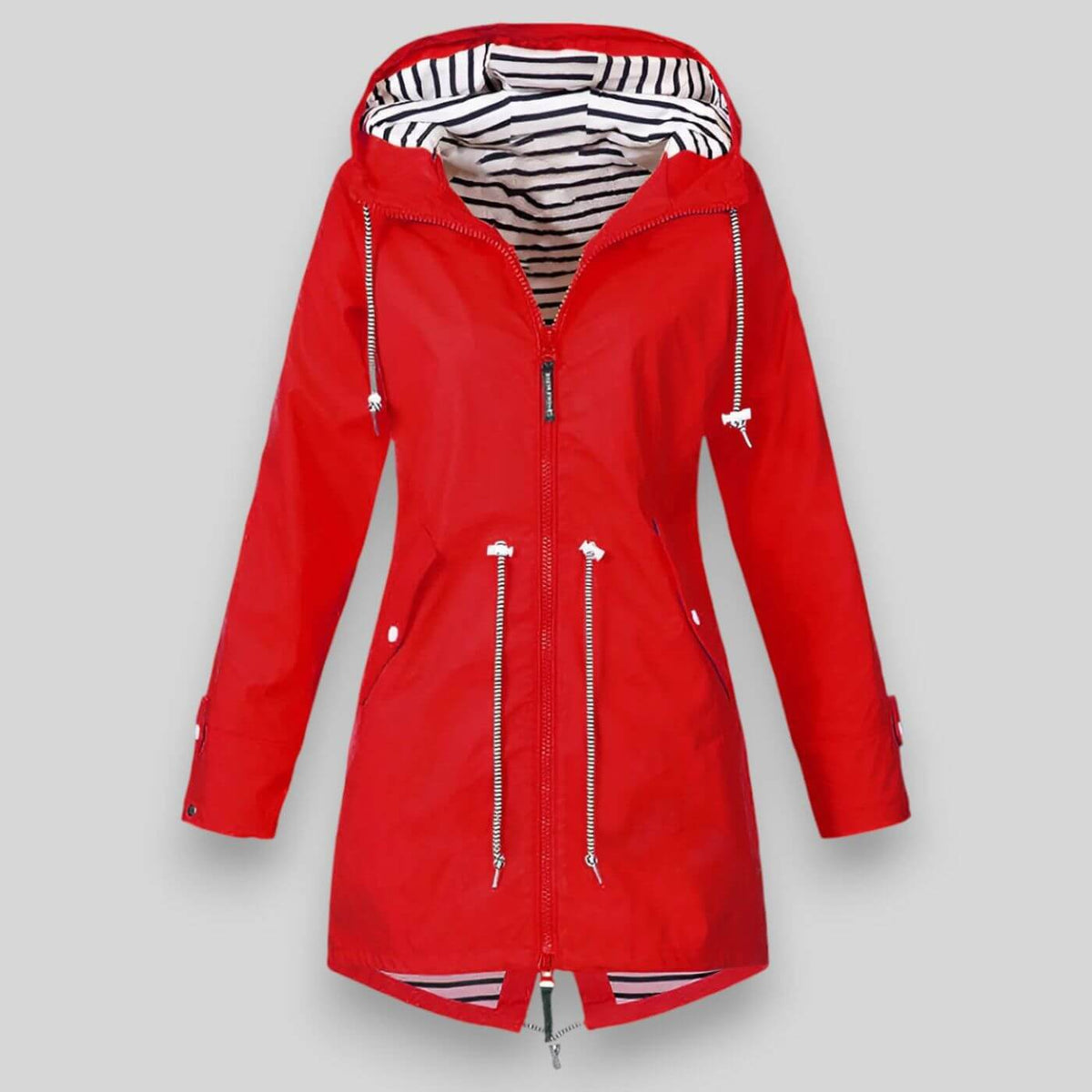Women's Hooded Long Sleeve Rain Jacket