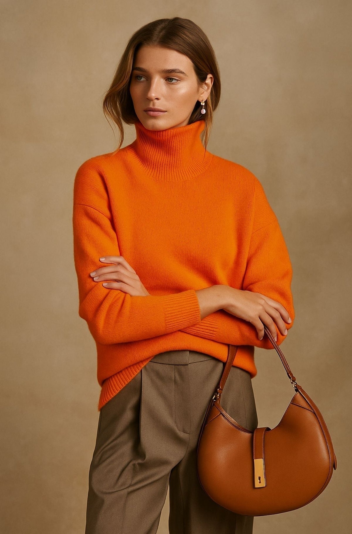 Ladies Cashmere Sweater with Luxuriously Soft Fabric and Elegant Fit