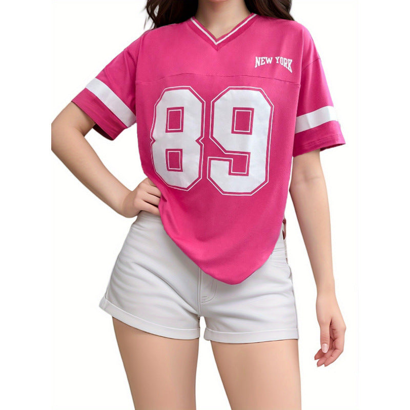 Ladies' T-Shirt Varsity Print