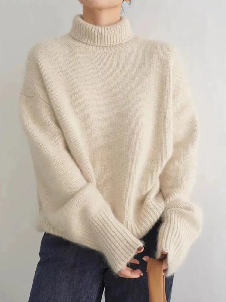Ladies' Cashmere Turtleneck Sweater for a Stylish Look