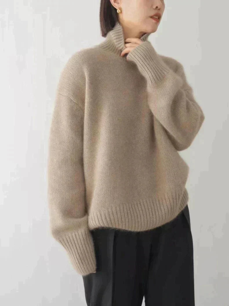 Ladies' Cashmere Turtleneck Sweater for a Stylish Look