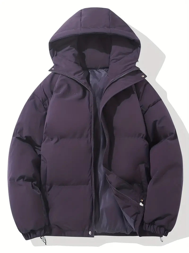 Ladies' winter coat with elegant fit and lined hood for warmth