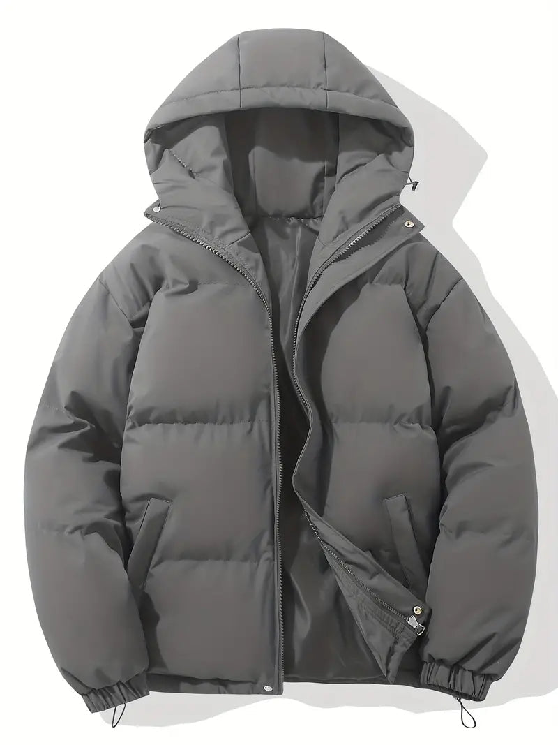 Ladies' winter coat with elegant fit and lined hood for warmth