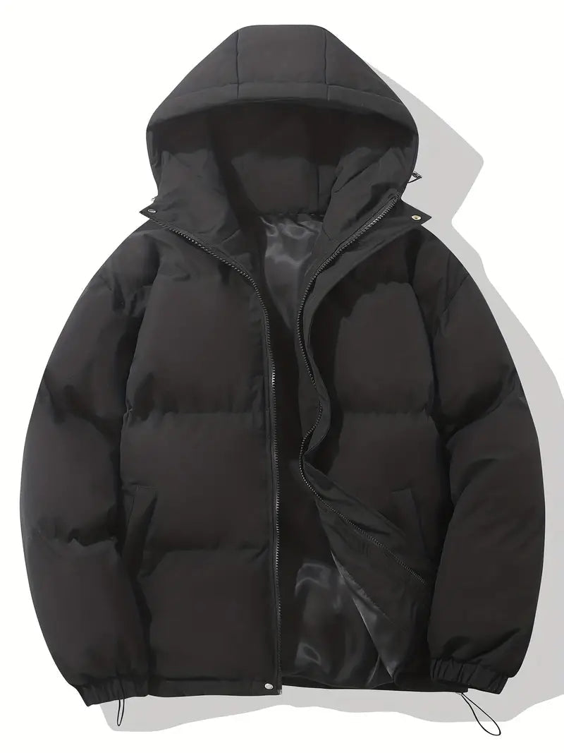 Ladies' winter coat with elegant fit and lined hood for warmth