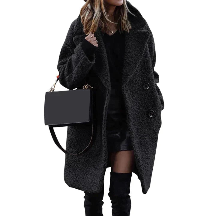 Ladies' Coat with Mid-Length Cut and Elegant Style for Winter