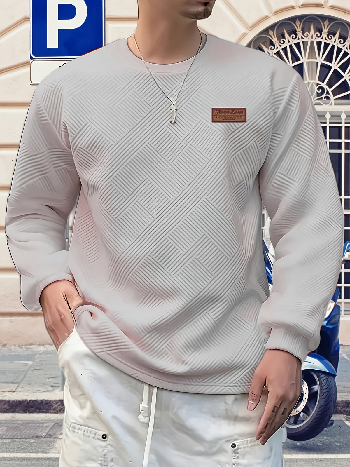 Camden | Textured Crew Neck Pullover