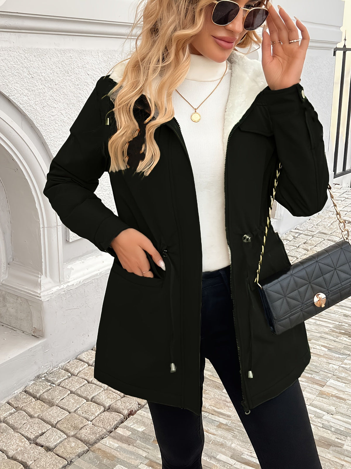 Della | Hooded Jacket with Fleece Lining