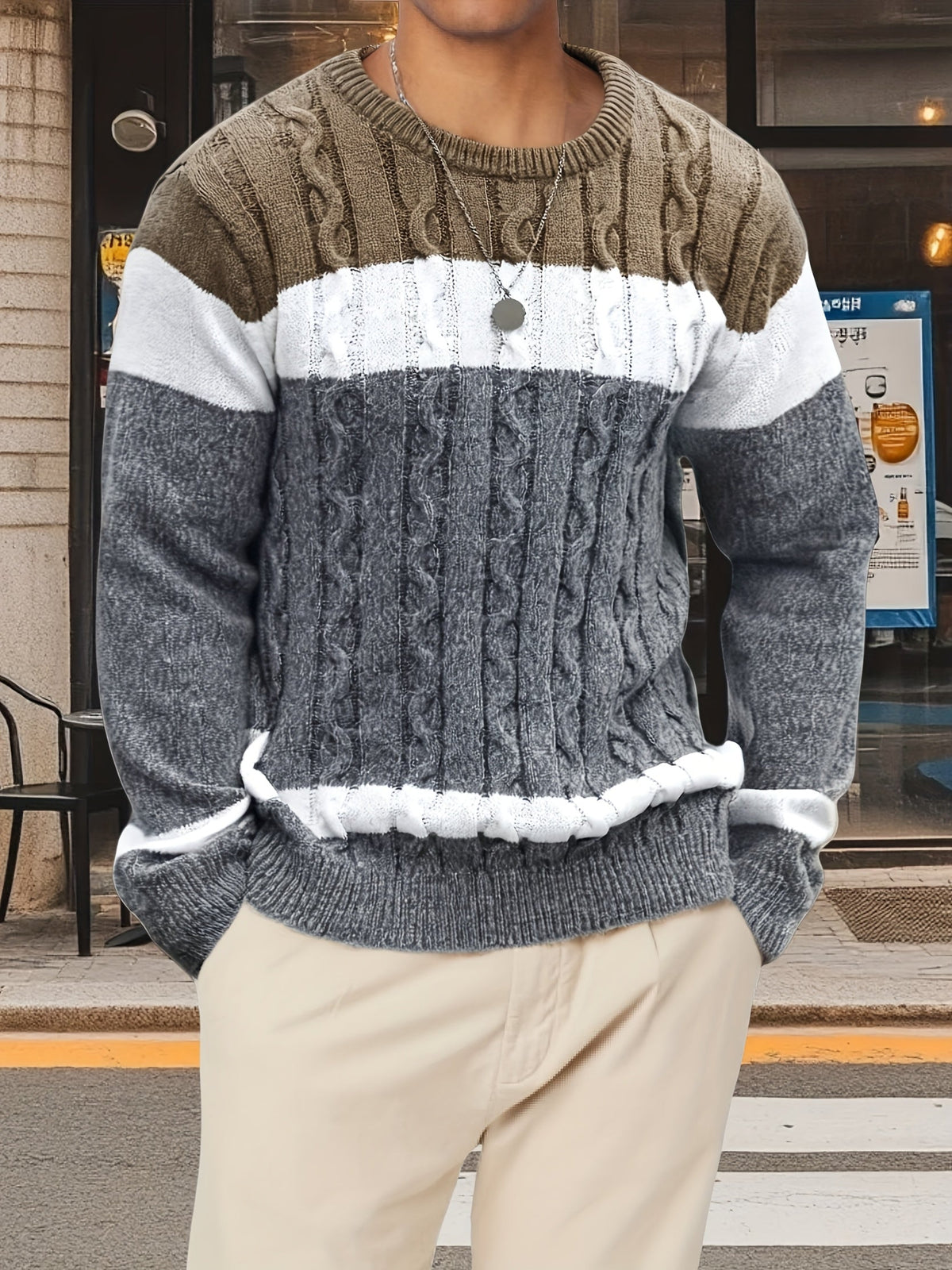 Bradley | Chunky Cable-Knit Sweater with Texture