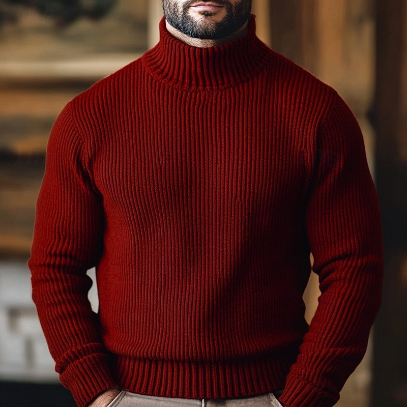 Dean | Textured Rib Turtleneck Sweater