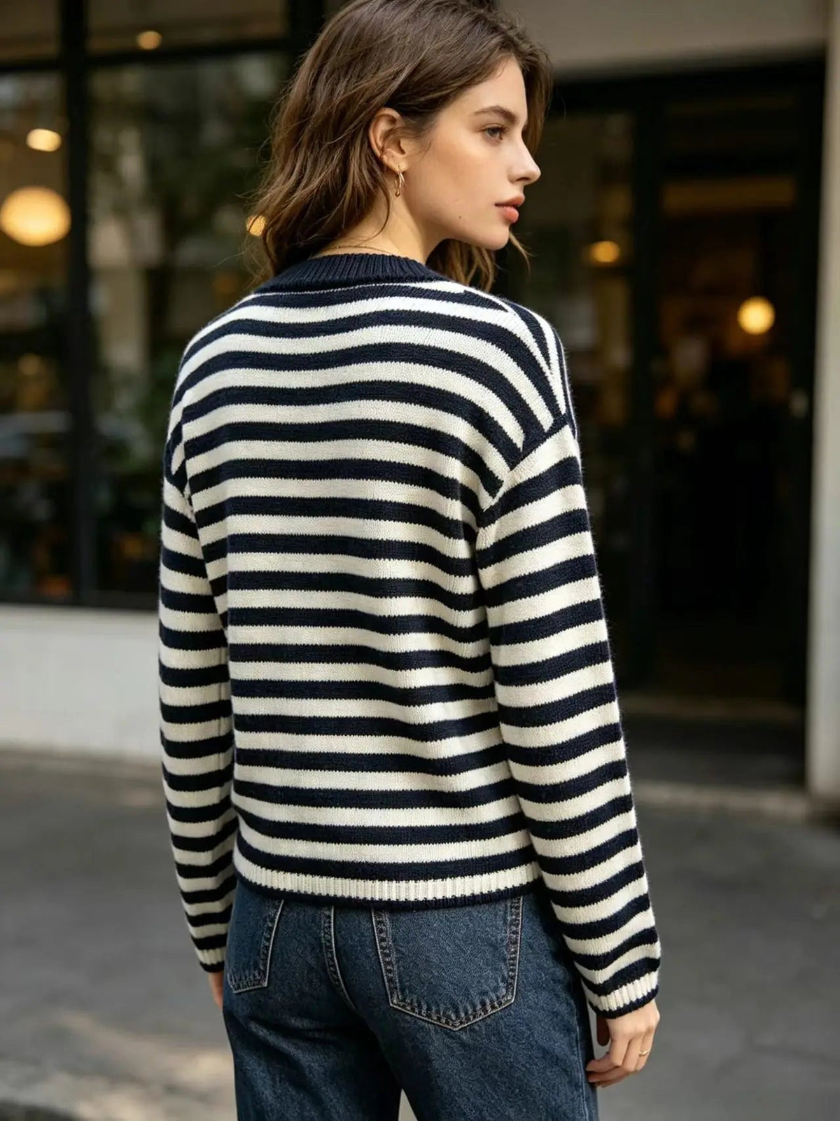 Women's Soft Knit Jumper in Classic Stripes