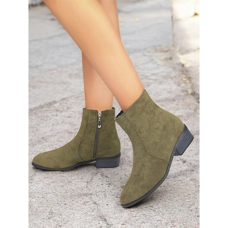 Hazel | Elegant Block-Heel Ankle Boots