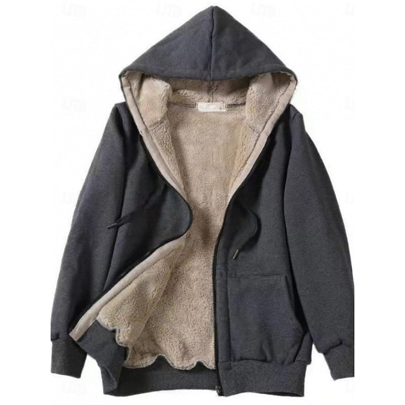 Marina | Comfortable Hooded Zip Jacket with Lining