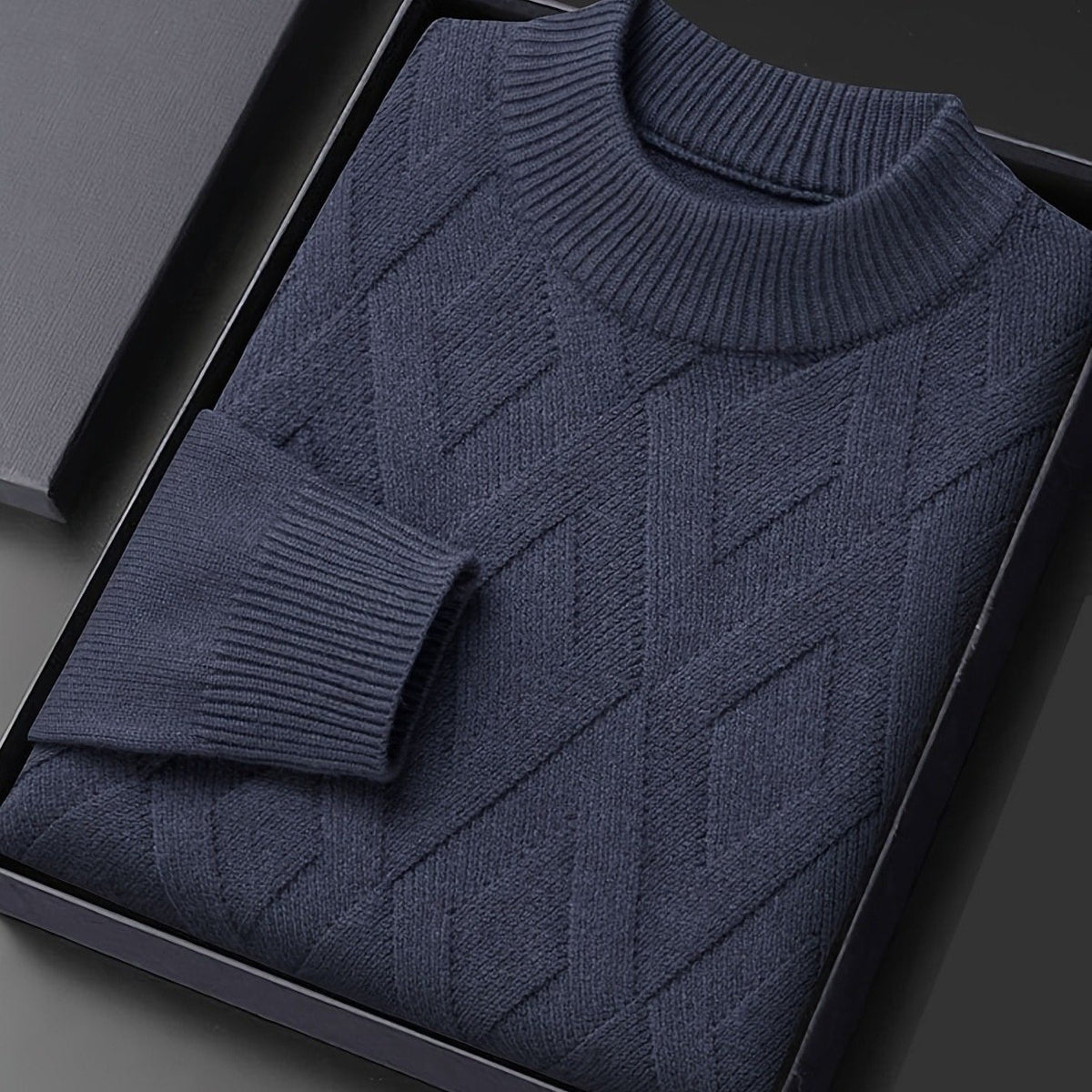 Leland | Textured Mock Neck Sweater